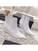 Chanel Calfskin Wedge Ankle Boots 7.5cm White 2021