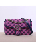 Gucci GG Marmont Multicolour Canvas Chain Mini Bag 446744 Pink 2021