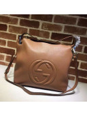 Gucci Soho Calfskin Tote Bag 408825 Light Brown 2020