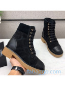 Chanel Quilted Suede Short Boots Black 03 2020