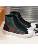 Louis Vuitton Tattoo Damier Canvas High-top Sneakers Green 2019 (For Women and Men)