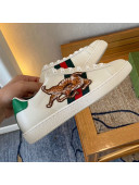 Gucci Ace Sneaker Tiger Embroidery White 2021