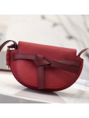 Loewe Mini Gate Bag in Grained Calfskin Red 2018