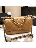 Chanel Quilted Goatskin 19 Flap Bag AS1160 Champagne Gold 2020