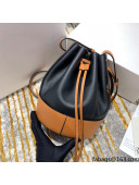 Loewe Small Balloon Bag in Nappa Calfskin Black/Brown 2021
