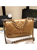 Chanel Quilted Goatskin 19 Large Flap Bag AS1161 Champagne Gold 2020