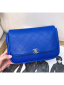 Chanel Large Quilting Lambskin Chain Flap Bag AS0138 Royal Blue 2019