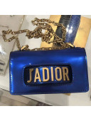 Dior Mini J'adior Flap Bag In Metallic Mirror Calfskin Blue Summer 2018
