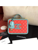 Chanel Vanity Case Handbag Red/Blue/Yellow 2019