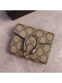 Gucci Dionysus GG Canvas Card Case Wallet 627073 Beige 2021