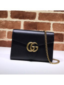 Gucci GG Marmonet Leather Mini Chain Bag 401232 Black