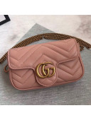 Gucci GG Marmont Leather Super Mini Bag ‎476433 Pink/Gold 2021 