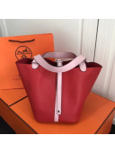 Hermes Togo Calfskin Leather Picotin Lock MM Bag Red/Pink