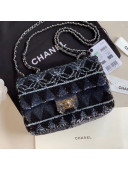 Chanel Sequins Small Flap Bag AS1078 Black/Silver 2020