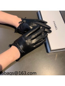 Chanel Lambskin and Cashmere Gloves with Bow Black 2021 27