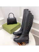 Gucci Leather High Boots 4cm Black 2021 29