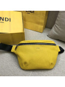 Fendi Grainy Leather Belt Bag Yellow 2018