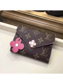 Louis Vuitton Monogram Canvas Victorine Wallet With Flower Charm M64203 Rosy