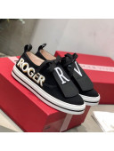 Roger Vivier Canvas Sneakers with Detachable Tassel Black 2020