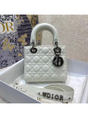 Dior Small Lady Dior Bag in Cannage Lambskin Latte White/Black Hardware 2021