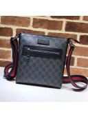 Gucci GG Supreme Samll Messenger Bag With Zipper 523599 Black
