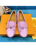 Louis Vuitton Gloria Monogram Leather Flat Loafer Purple 2021