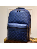 Louis Vuitton Sprinter Backpack in Monogram Shadow Leather M45728 Navy Blue 2021