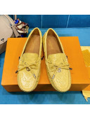 Louis Vuitton Gloria Monogram Leather Flat Loafer Light Yellow 2021