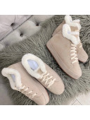Loro Piana Suede Cashmere Sneaker with Fur Beige 2021 111901