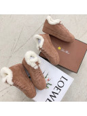 Loro Piana Suede Cashmere Sneaker with Fur Light Brown 2021 111904
