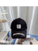 Balenciaga Fur BB Baseball Hat Black 2021 110528