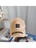 Balenciaga Fur BB Baseball Hat Beige 2021 110529