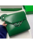Bottega Veneta Box Calfskin Clip Squared Shoulder Bag Racing Green 2021