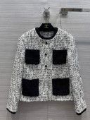 Chanel Tweed Jacket CHJ021919 White/Black 2022