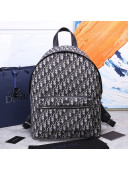 Dior Oblique Canvas Medium Backpack Blue/Black/Beige 2021 120231