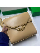 Bottega Veneta Box Calfskin Clip Squared Shoulder Bag Beige 2021