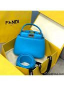 Fendi Iconic PEEKABOO XS Bag in Blue Lambskin 2021