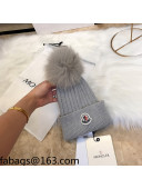 Moncler Wool Knit Hat Grey 2021 110538