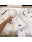 Moncler Wool Knit Hat White 2021 110539