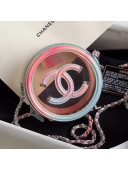 Chanel CC PVC and Patent Calfskin Clutch with Chain AP0365 Pink 2020