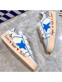 Golden Goose Graffiti White Calfskin Sneaker Blue 2021 31
