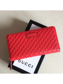 Gucci GG Leather Zip Long Wallet 449396 Red 2021