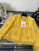 Chanel Tweed Jacket CHJ021907 Yellow 2022