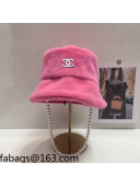 Chanel Fur Bucket Hat with Pearl Pink 2021 110546