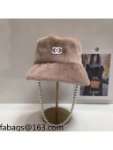 Chanel Fur Bucket Hat with Pearl Gray 2021 110544