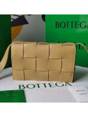 Bottega Veneta Cassette Small Crossbody Messenger Bag in Maxi Weave Beige 2021