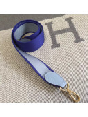Hermes Leather & Canvas Shoulder Strap Blue/Royal Blue