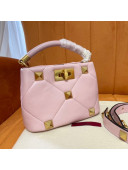 Valentino Roman Stud Lambskin Top Handle Mini bag 520 Pink 2021 0199 