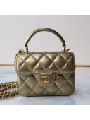Chanel Lambskin Flap Coin Purse with Chain AP2200 Gold 2021