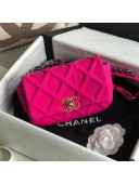 Chanel 19 Quilted Jersey Waist/Belt Bag AS1163 Hot Pink 2019